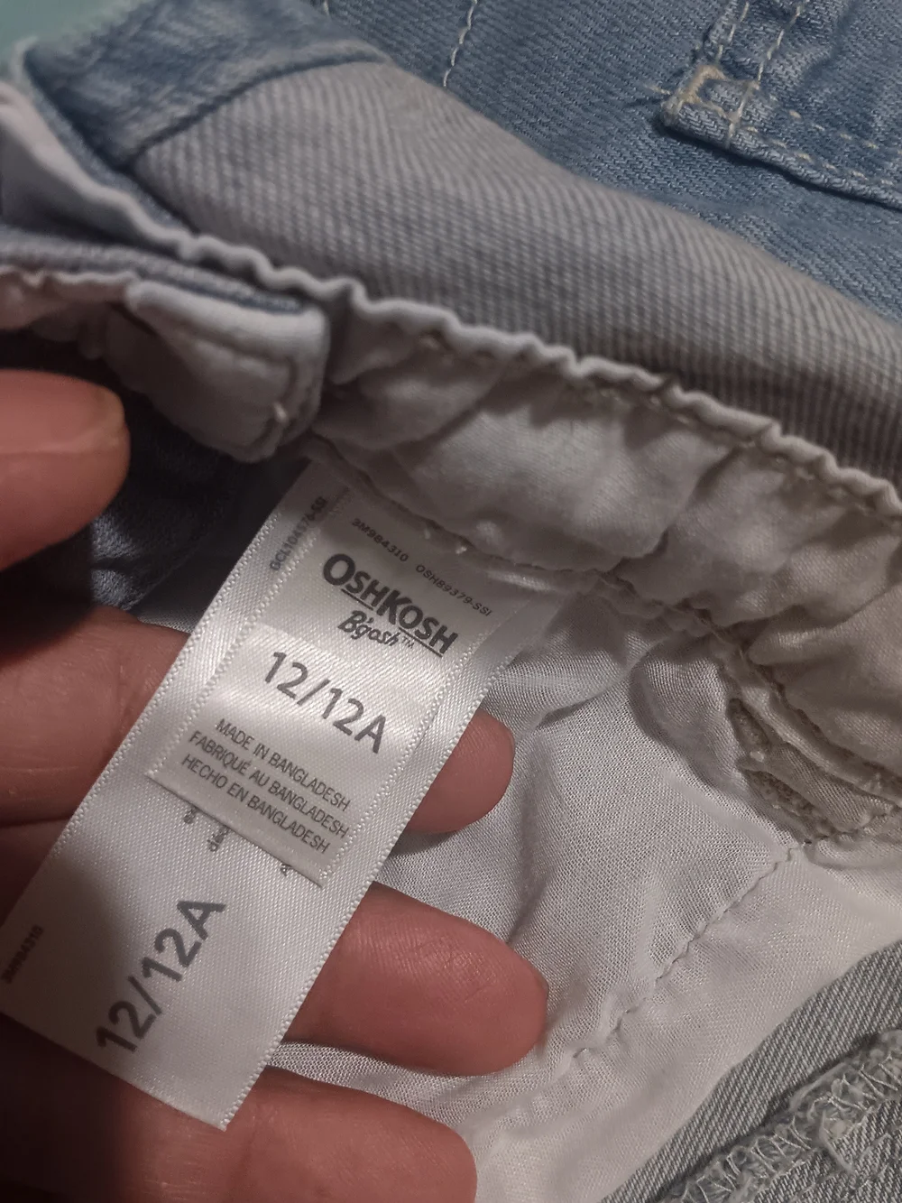 OshKosh B'gosh🍑 Light Blue Denim Short Overalls